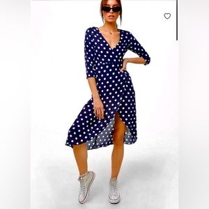 Chiffon Polka Dot High-Low Dress